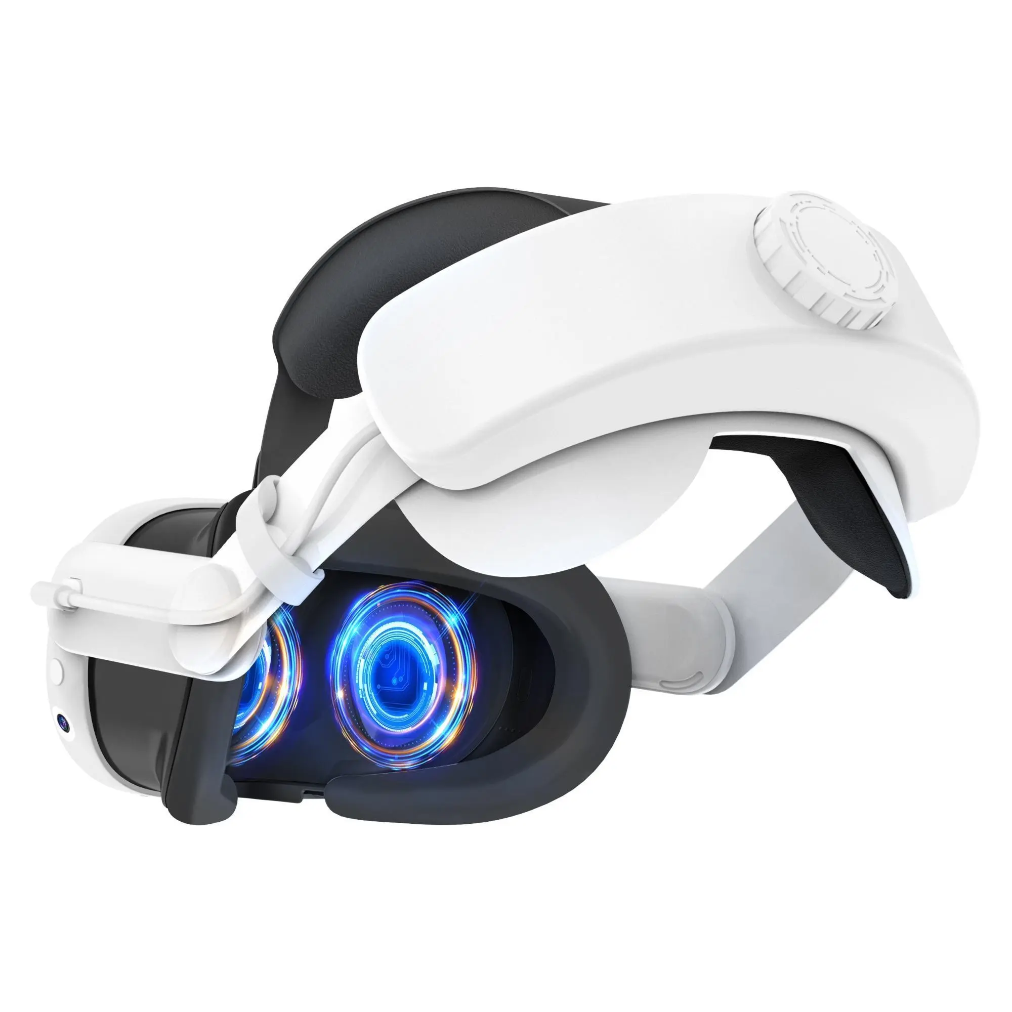 Quest 2/Quest 3 headband with 6000mAh battery, fast charging VR power supply, adjustable strap for increased comfort, perfect holiday gift