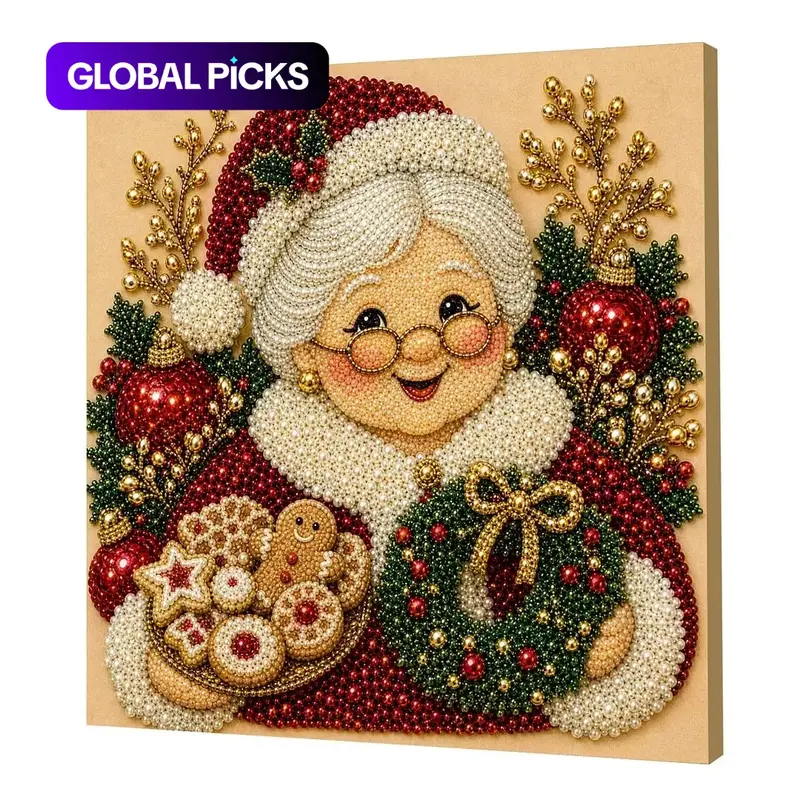 DIY Christmas-Themed Diamond Painting Kit with Frame, Crafts, Home Decoration for Holiday Gifts #GLOBAL PICKS