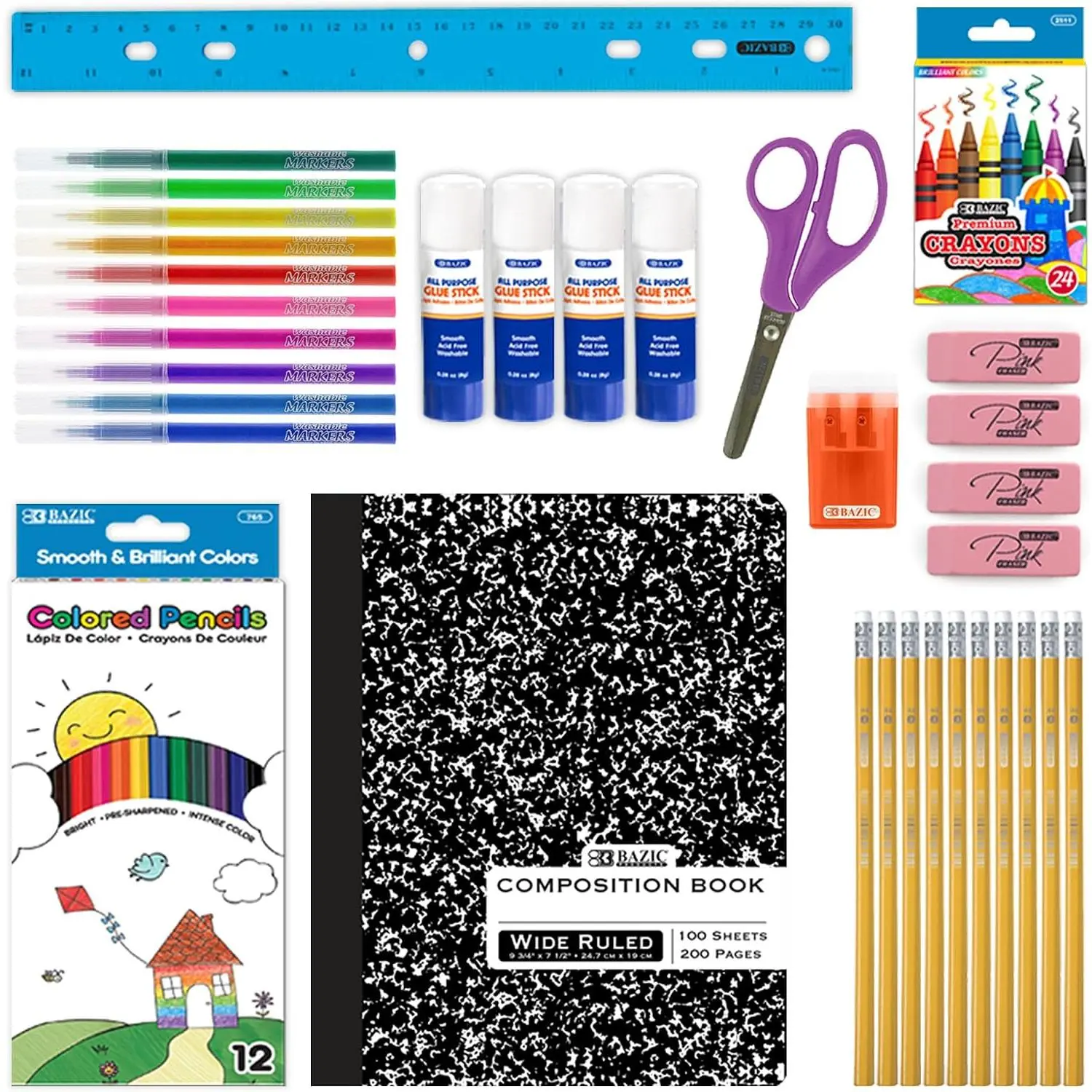 60-  to School Starter Pack, Elementary |  core writing and classroom supplies
