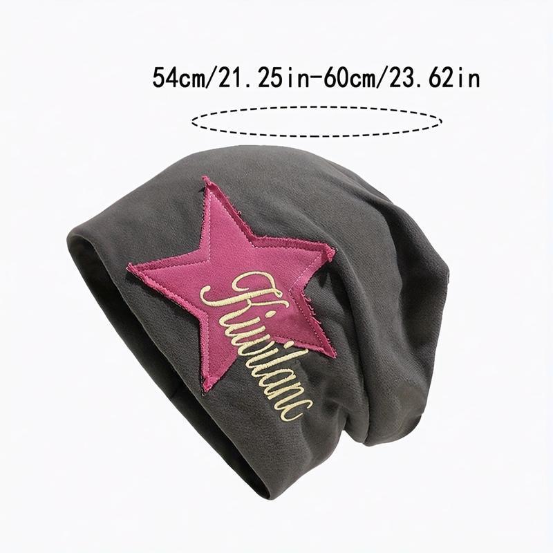 Fashion Star Embroidered Beanie – Stretchy, Lightweight, Stylish Hat for Men and Women with "Fashion" Script, Perfect for Valentine’s Day and Trendy Casual Wear Gifts
