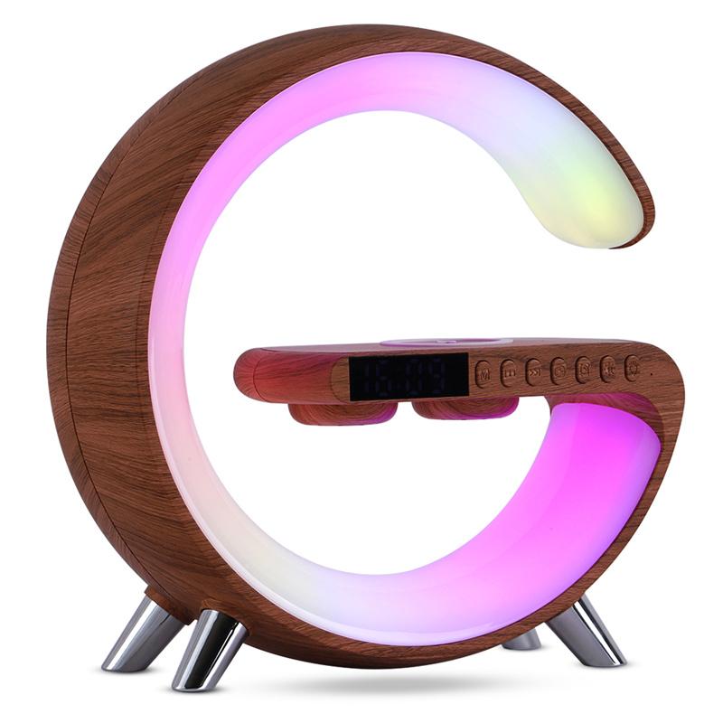 New Intelligent G Shaped LED Lamp Bluetooth Speake Wireless Charger Atmosphere Lamp App Control For Bedroom Home Decor