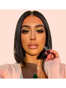 Glue-Free Wavy Human Hair Wig, 200% Density Straight Lace Front Wig, Natural Color, 4x4 Straight Lace Closure, Daily Wear, Pre-Cut, Pre-Plucked