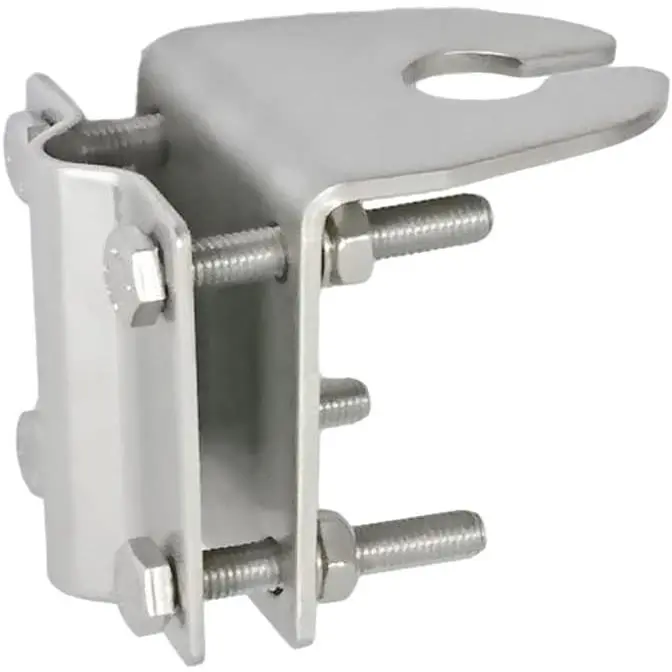Antenna Mirror Mount Bracket Heavy Duty Stainless Steel Side Rail Mast Clamp Mount Accepted UHF-F, SO-239, 3/8" x 24 CB Stud, N-Female Connector for Amateur Ham, CB, TV, Mobile Antenna
