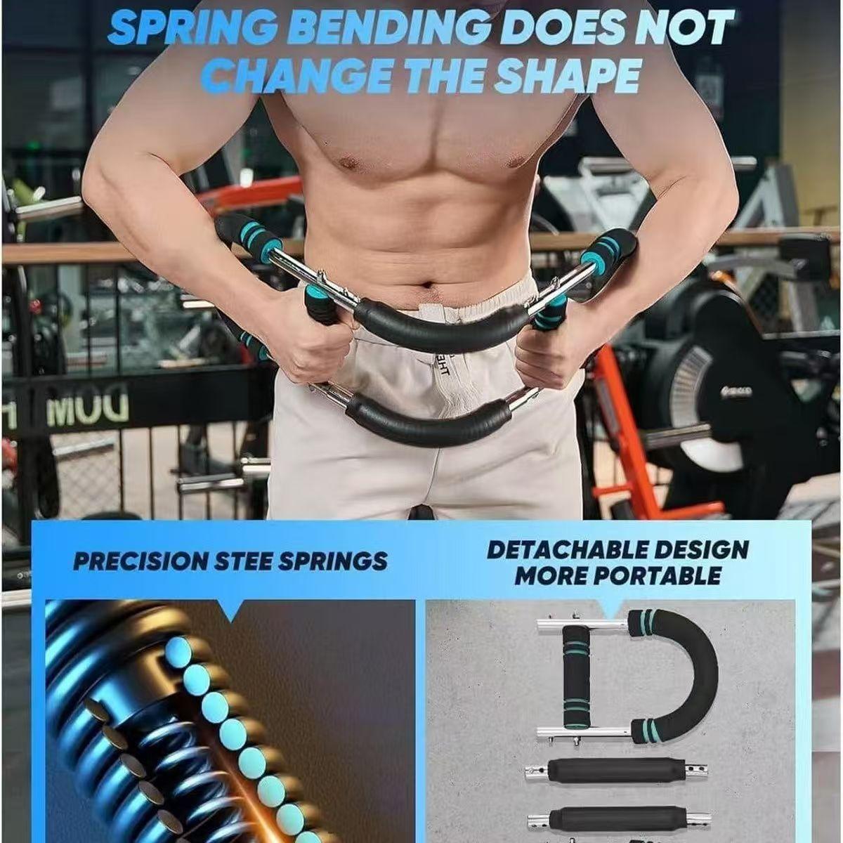 New U-shaped arm strength machine multi-functional arm bar men's adjustable arm strength trainer pectoral muscle fitness equipment