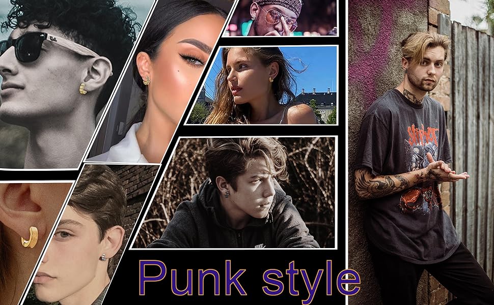 FIBO STEEL 9 Pairs Stainless Steel Clip Hoop Earrings Set for Men Women Paved CZ Ear Clip Non-Piercing Earrings Fashion Jewelry FIBO STEEL 9 Pairs Stainless Steel Clip Hoop Earrings Set for Men Women Paved CZ Ear Clip Non-Piercing Earrings Fashion Jewelry