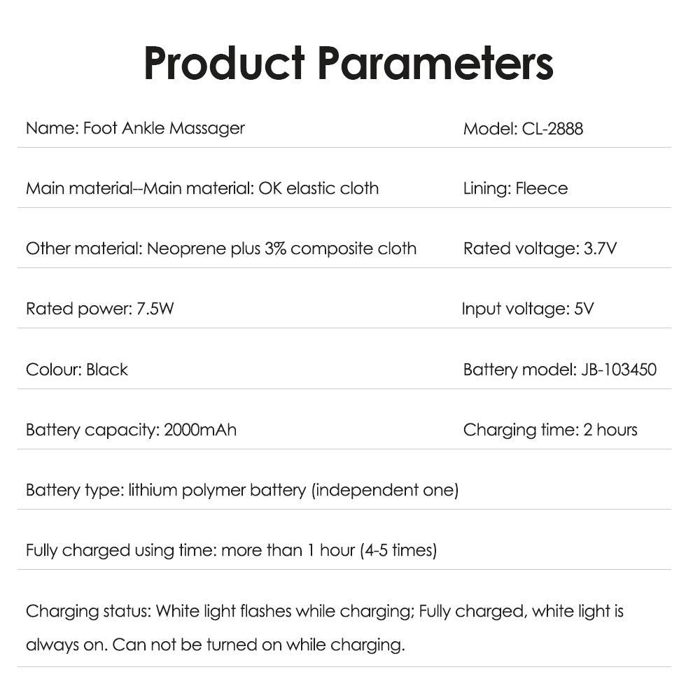 Ankle Support Heating Massager - 3 Heating Levels (48-58℃), 3 Vibration Massage Modes - 15-Minute Timer, Touchscreen & Universal Design