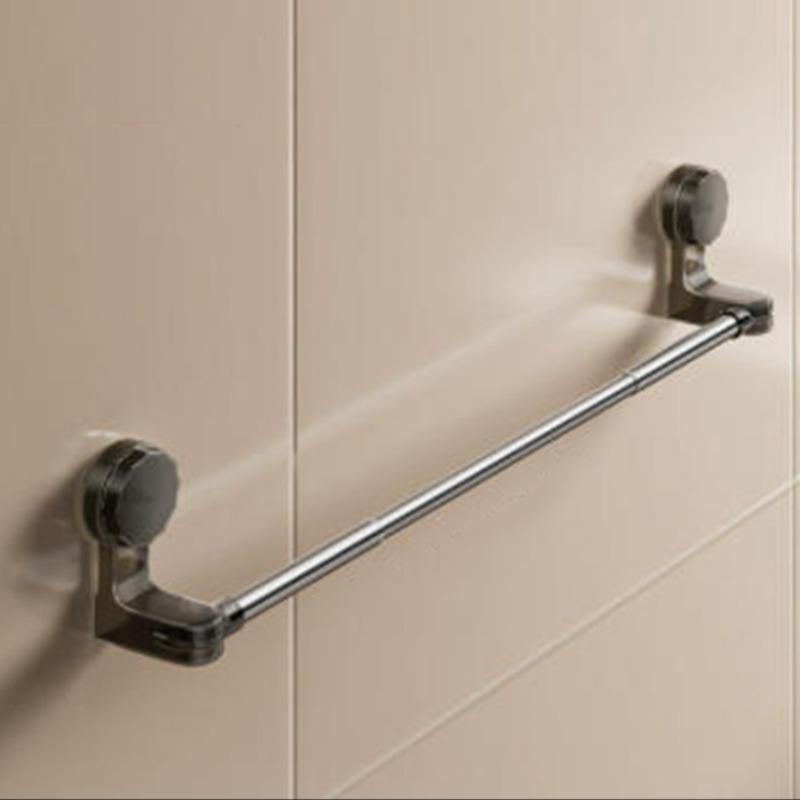[JULIANG]Suction Cup Towel Rack for Bathroom No Hole Installation Stretchable Towel Rod Space Saving Bath Towel Organizer Practical Suction Space Saving Design Multipurpose Usage Gift Ready Durability Assurance