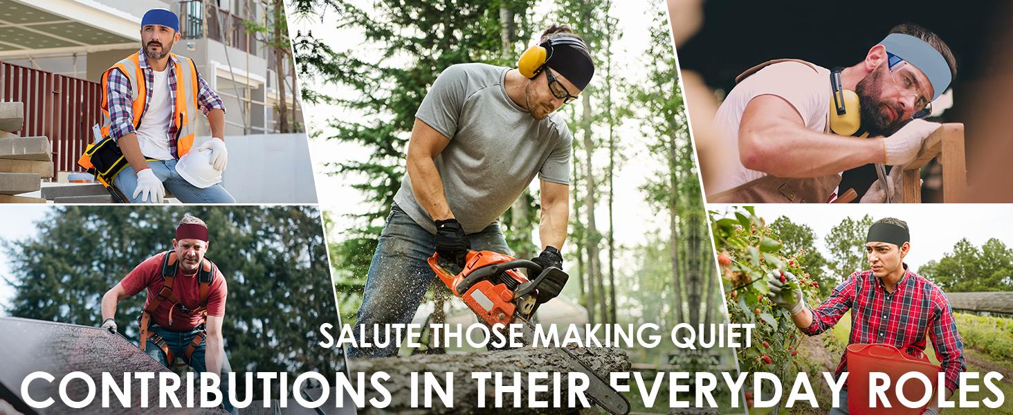 Sport Headbands for Men - 7 Pcs Sweat Absorbent Running Headband for Fitness Workout Running Rugby Baseball Yoga High Intensity Interval Training, Unisex Sweatband for Both Men and Women