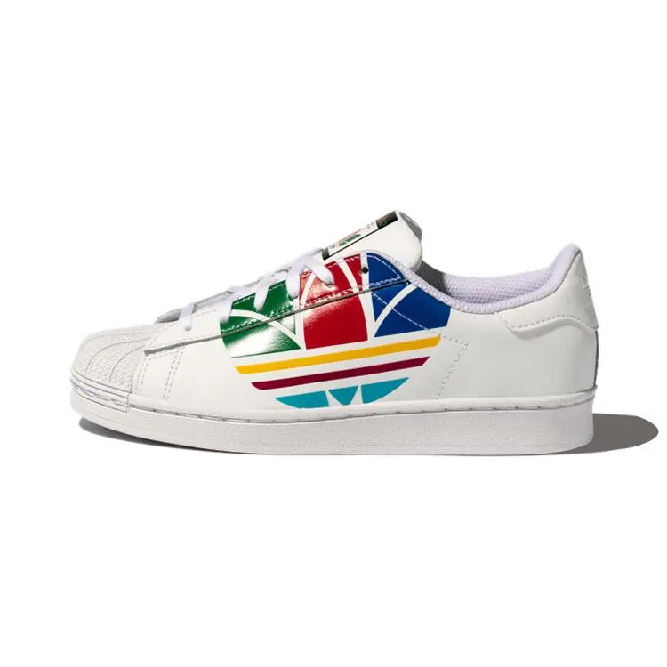 Adidas Superstar Pure J 'Colorful Trefoil - Cloud White' FW4008