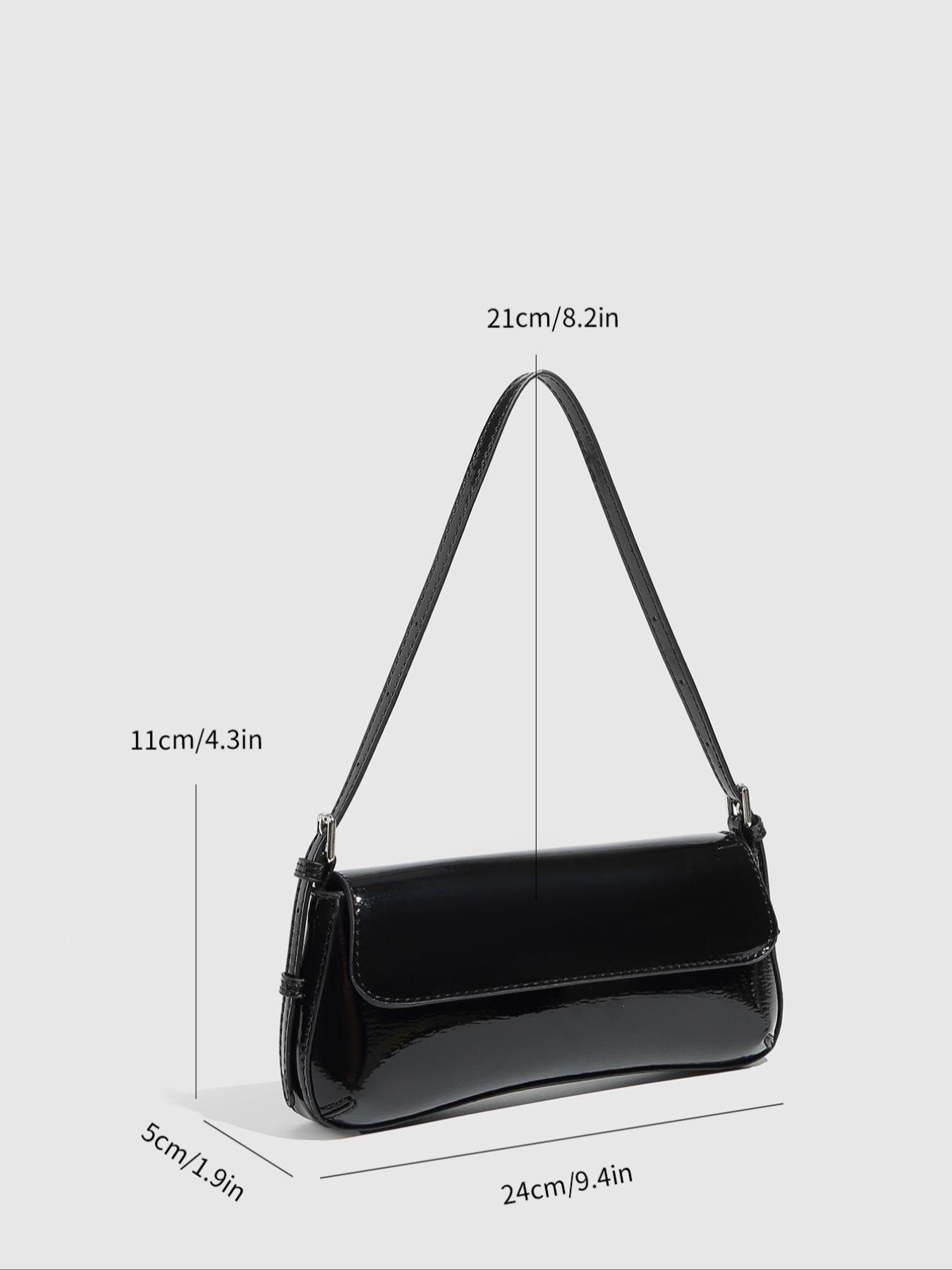 Women's Solid Color PU Leather Shoulder Bag, Fashionable Shoulder Bag for Daily Used, Casual Trendy Versatile High-quality Daily Commuting Bag, Elegant Bags, Shoulder Bag Crossbody