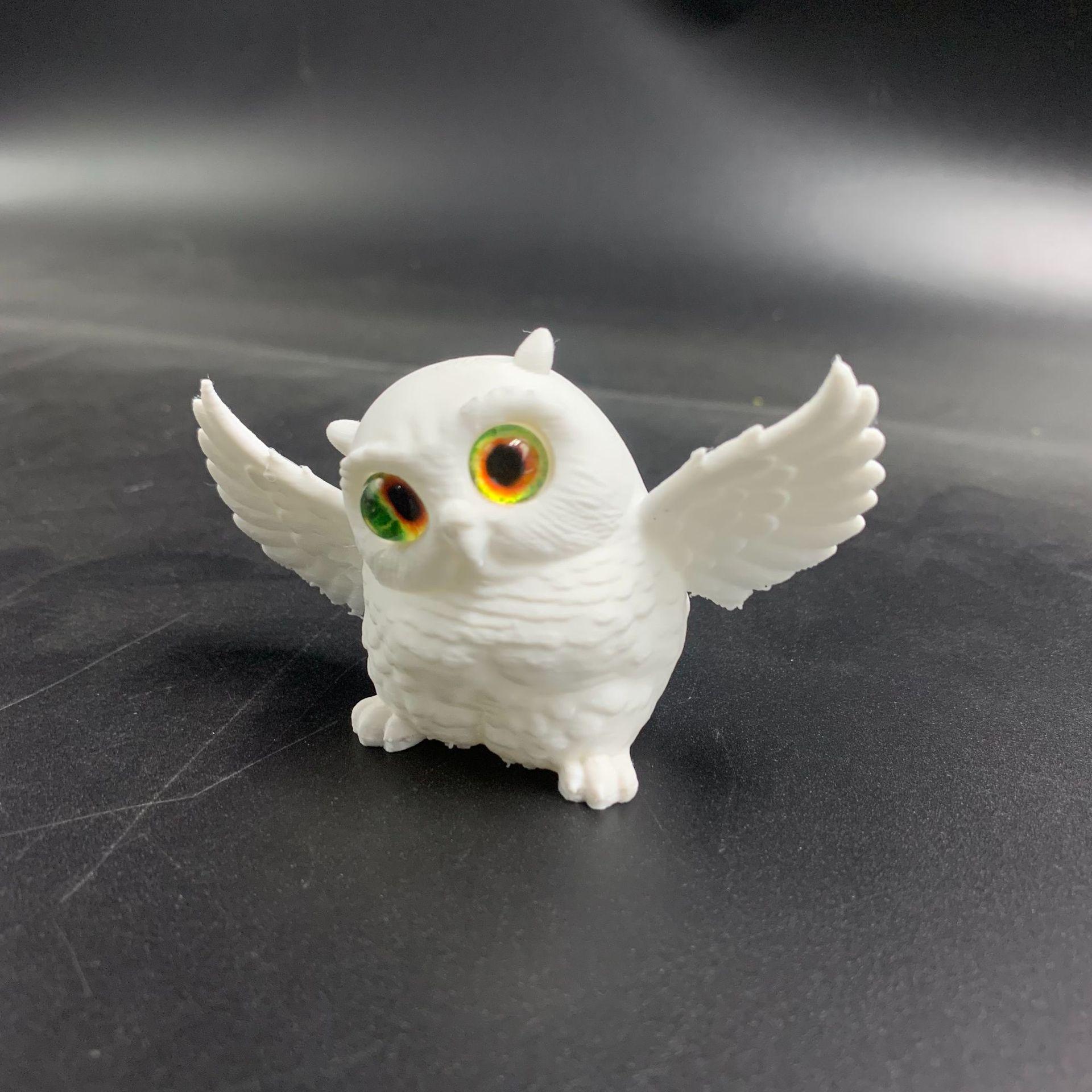 3D Printed New Owl Jointed Action Figure, Realistic Multi-Color Collectible Ornament, Detailed Design for Display & Collection