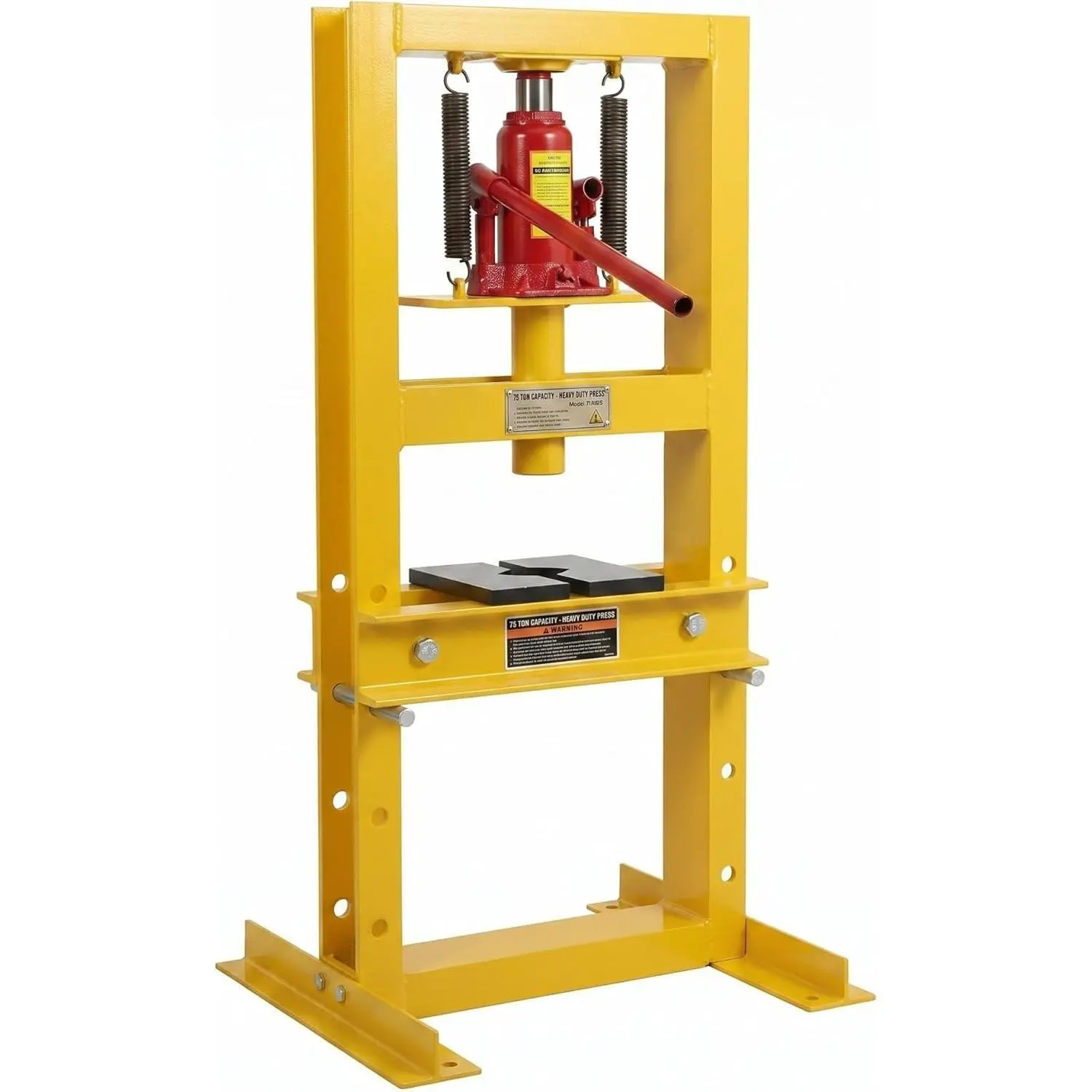 GARVEE 6 Ton Hydraulic Press, H-Frame Bearing Press with Plates, Adjustable Workbench, Heavy Duty Benchtop Press for Bearing Installation, Metal Bending & Straightening