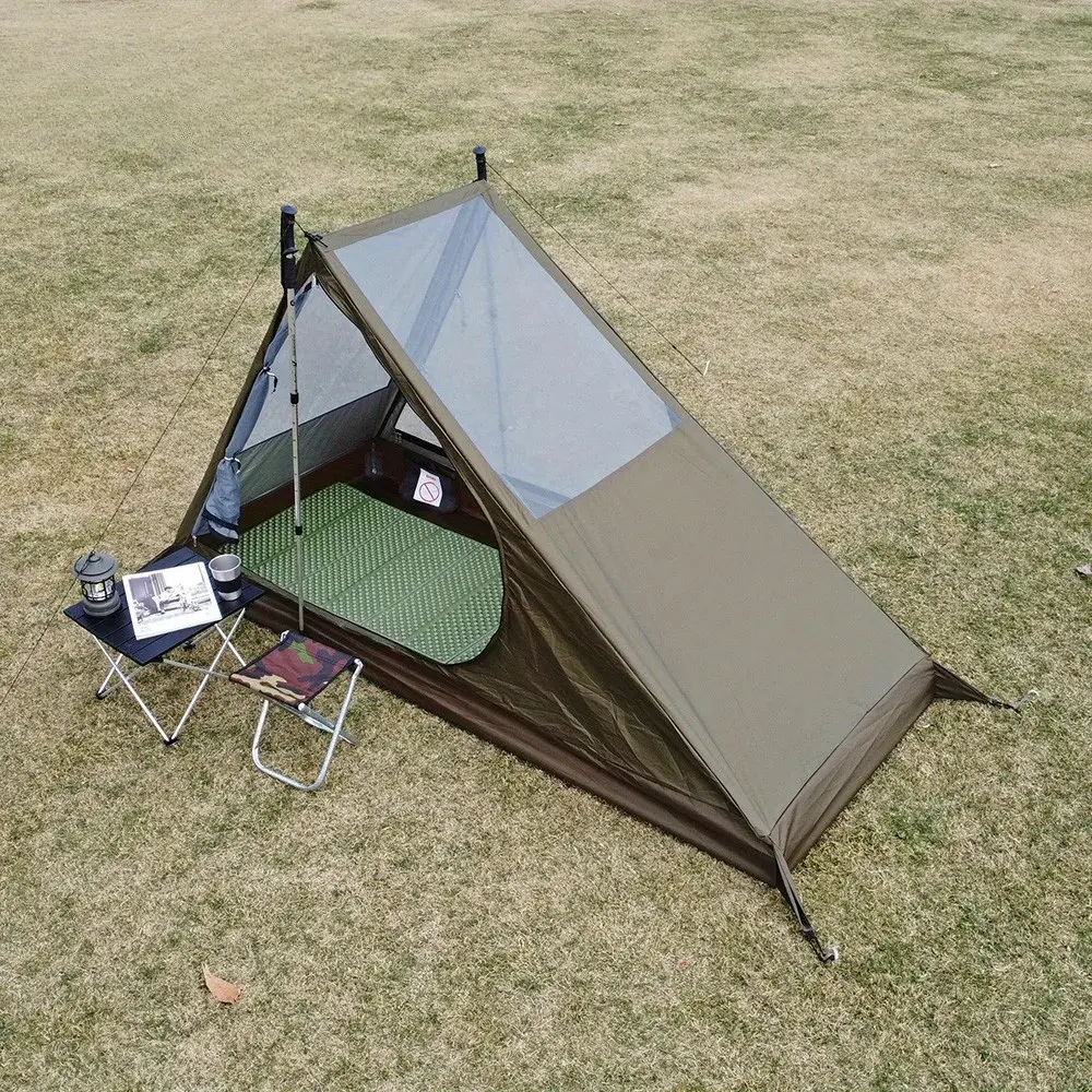 1-Person Ultralight Compact Mesh Tent, Quick Setup Backpacking Shelter, Breathable Tent, Mosquito-Proof for Camping and Trekking