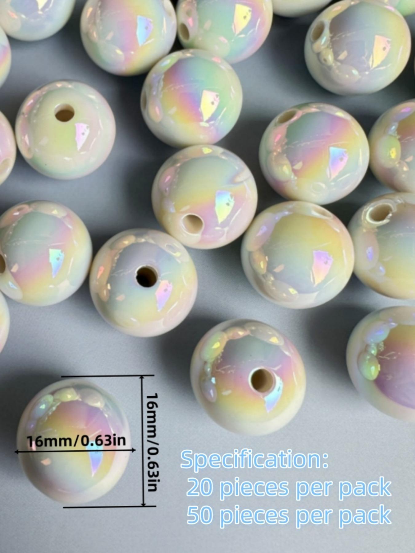 16 mm Resin Beads, Loose Beads for Necklace and Bracelet DIY Jewelry Silicone Accessory Kit, Jewelry Making Accessories Bead Set, Handmade Crafts Supplies, DIY Mixed Beads, DIY Galaxy Beads, Diy Beading Accessories