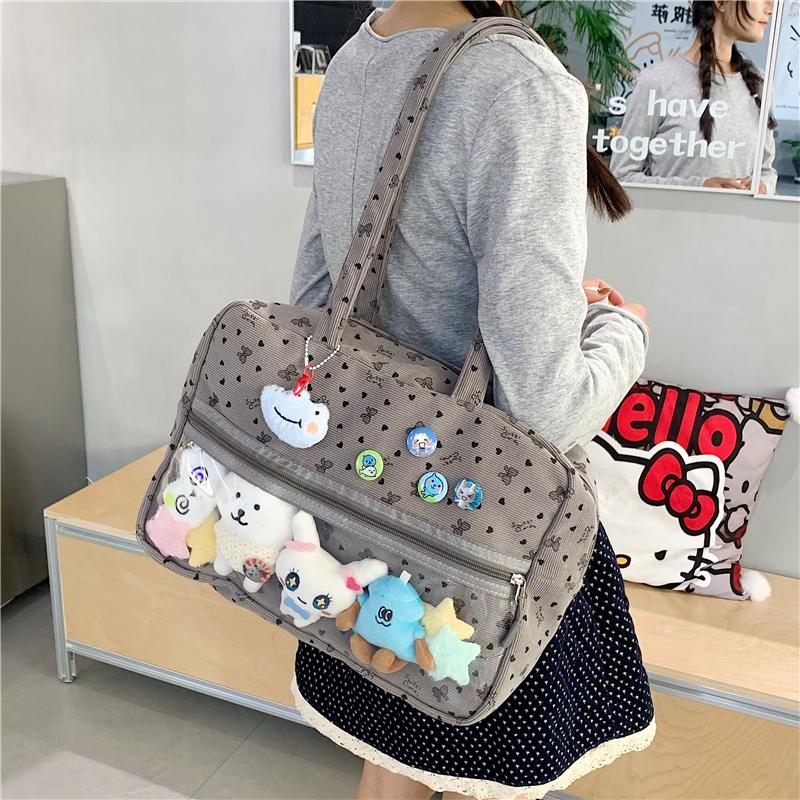 New Harajuku  Daily Commuting One-shoulder Crossbody Bag Comic Exhibition Hand Tote Bag Girl Cute Sweet Kawaii Ulzzang Ita Bag