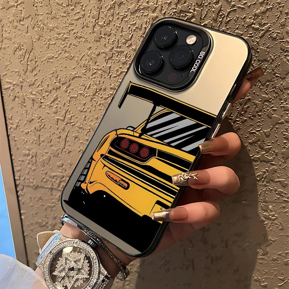 Cool JDM Sports Car Phone Case For iPhone 17 16e 16 15 14 13 12 11 mini Pro Max X XR 8 7 Air Plus Anti Fall Matte Back Cover