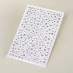 Silver Color 3D Radiant Starburst Rhinestones, DIY Party Makeup Accessories, Hair Eye Face Body Decorations, Festival Gift