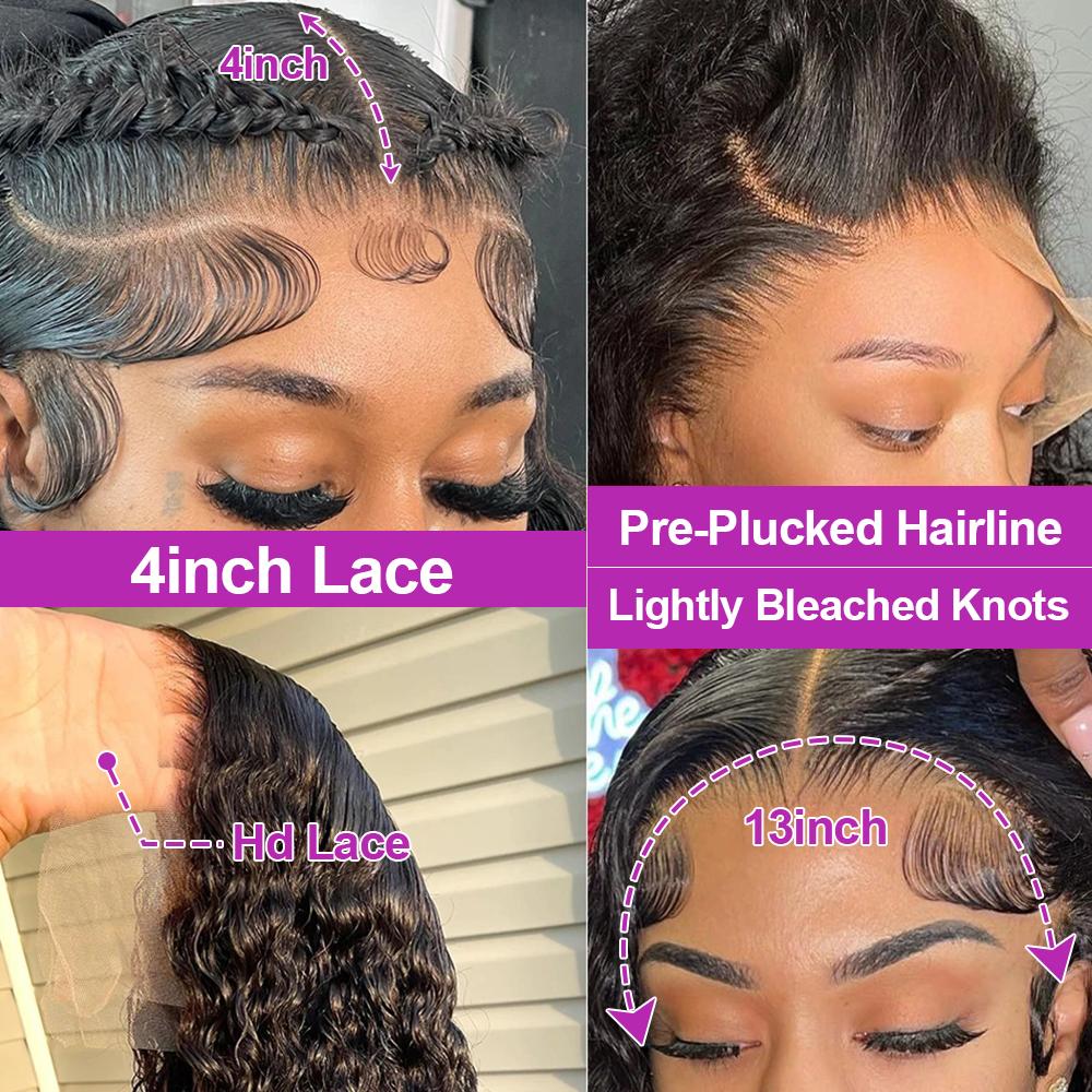 Bling Hair Glueless Wig Human Hair Deep Wave 6x4 5x5 Pre Cut Lace Wig Human Hair Ready To Wear Lace Closure Wigs for Women 13x4 13x6 Transparent Lace Front Wig #TikTokShopFallDealsForYou #TikTokShopHolidayHaul