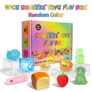 9-Piece Cute Animal Squishy Gift Pack, Malt Sugar Slow-Rebound Fidget, Assorted Sensory Stress Relief Bundle, Perfect Party Favor & Holiday Present