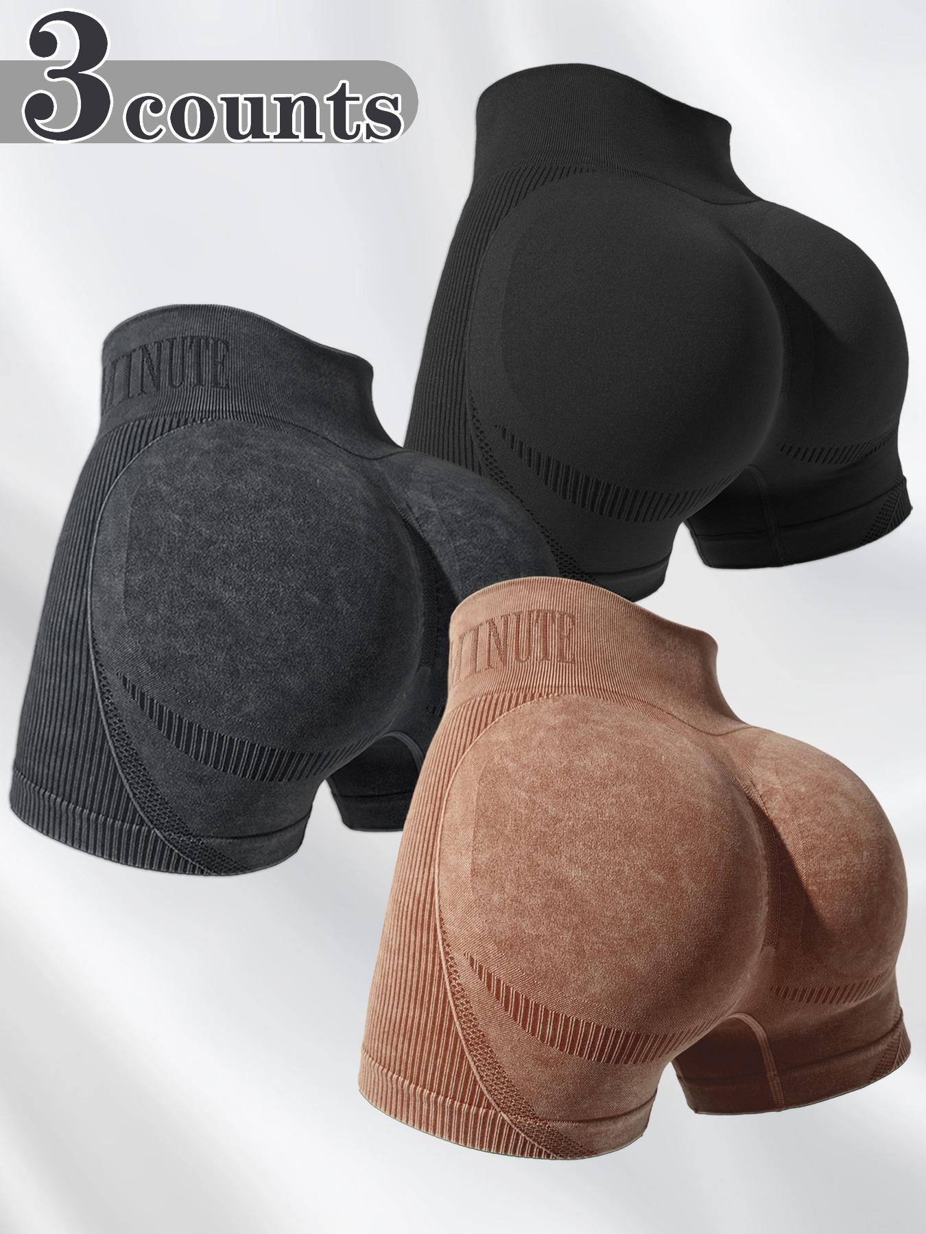 Women's Letter Print Seamless Sports Shorts, High Stretch Breathable Comfortable Skinny Shorts, Ladies Sportswear for Indoor Outdoor Wear