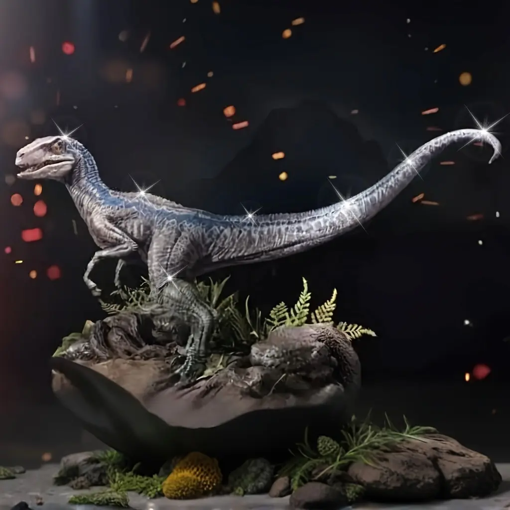 7.87inch Solid High-Quality Dinosaur Model | Resin Tyrannosaurus Rex, Velociraptor, and Velocisaurus Figurines, Perfect for Christmas, Halloween, Birthday Gifts