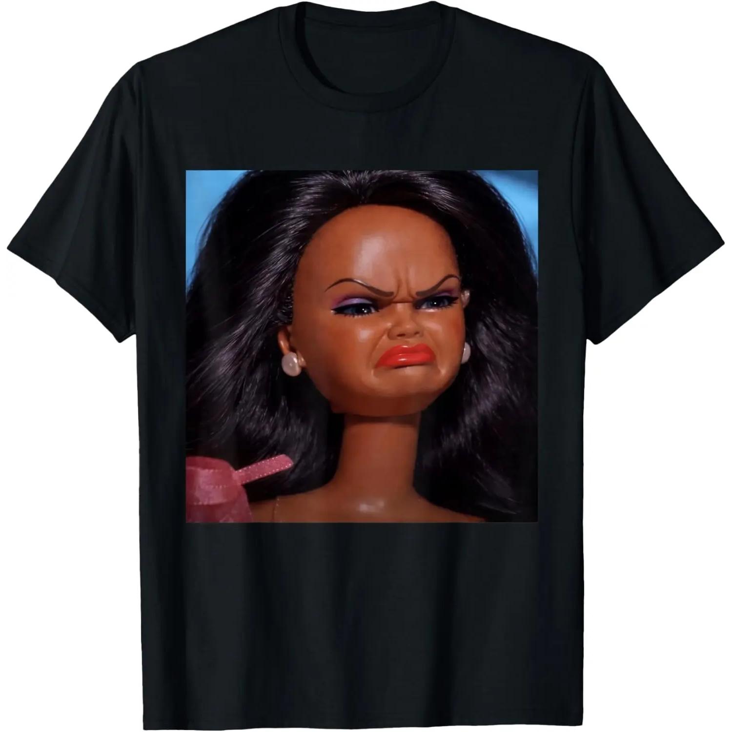 Humorous Reaction Meme Featuring Angry Disgusted Black Doll Face Suitable for TShirt Design Humorous Reaction Meme Featuring Angry Disgusted Black Doll Face Suitable for TShirt Design
