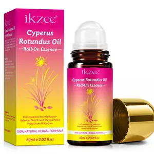 Ikzee Shangfu Cyperus Rotundus Oil Rollerball 60ML, Post-Waxing Use, Reduces Hair Growth Speed, Mustache Aftercare Oil, Liquid Product