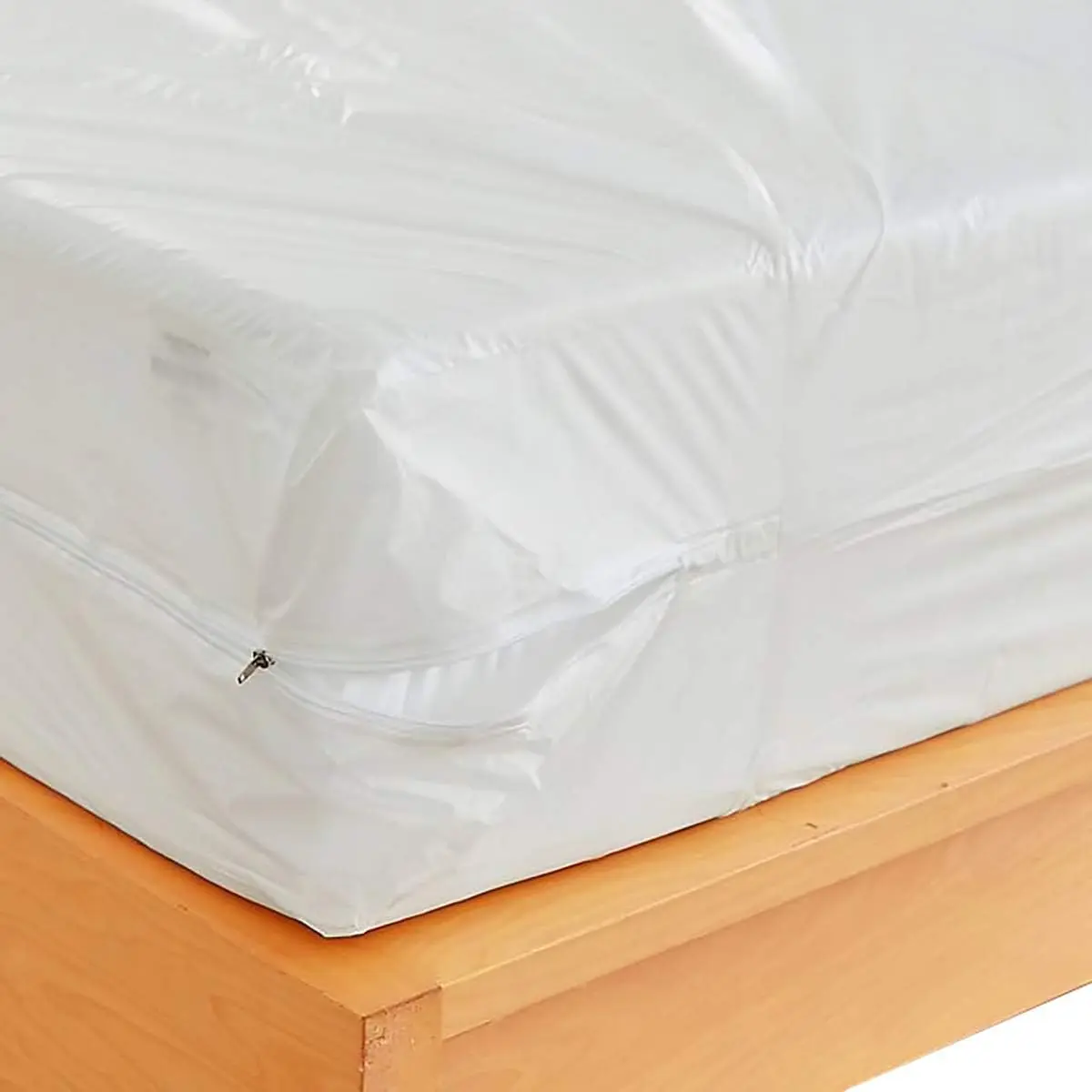 Waterproof Zippered Plastic Mattress Protector Encasement, Vinyl Mattress Bed Cover Proof (Twin)