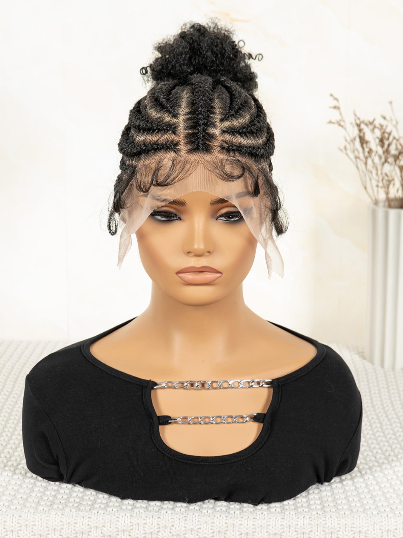 Women's Medium Length Synthetic Hair, Coily Texture, Comfortable & Stylish Design, All Season Wear, Easy to Style, Glueless Lace Wig