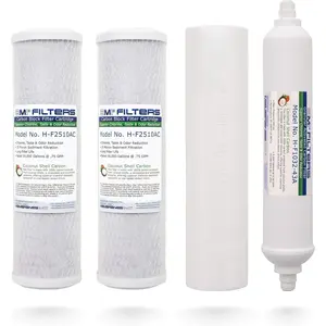 Reverse Osmosis Filter  Set, 50 GPD Pre and , Complete RO Filter Set, For 5-Stage Reverse Osmosis, Undersink  Systems, Set of 4