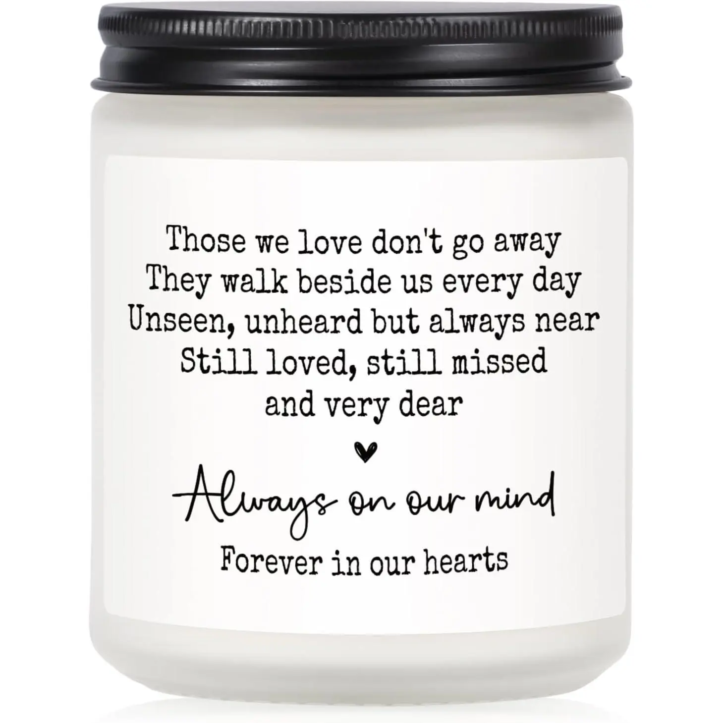 7oz Hand-Poured Soy Wax Lavender Memorial Candle, Sympathy Gift for Loss of Loved, Bereavement Condolence Comfort Remembrance Item for Christmas Home Decor, Modern