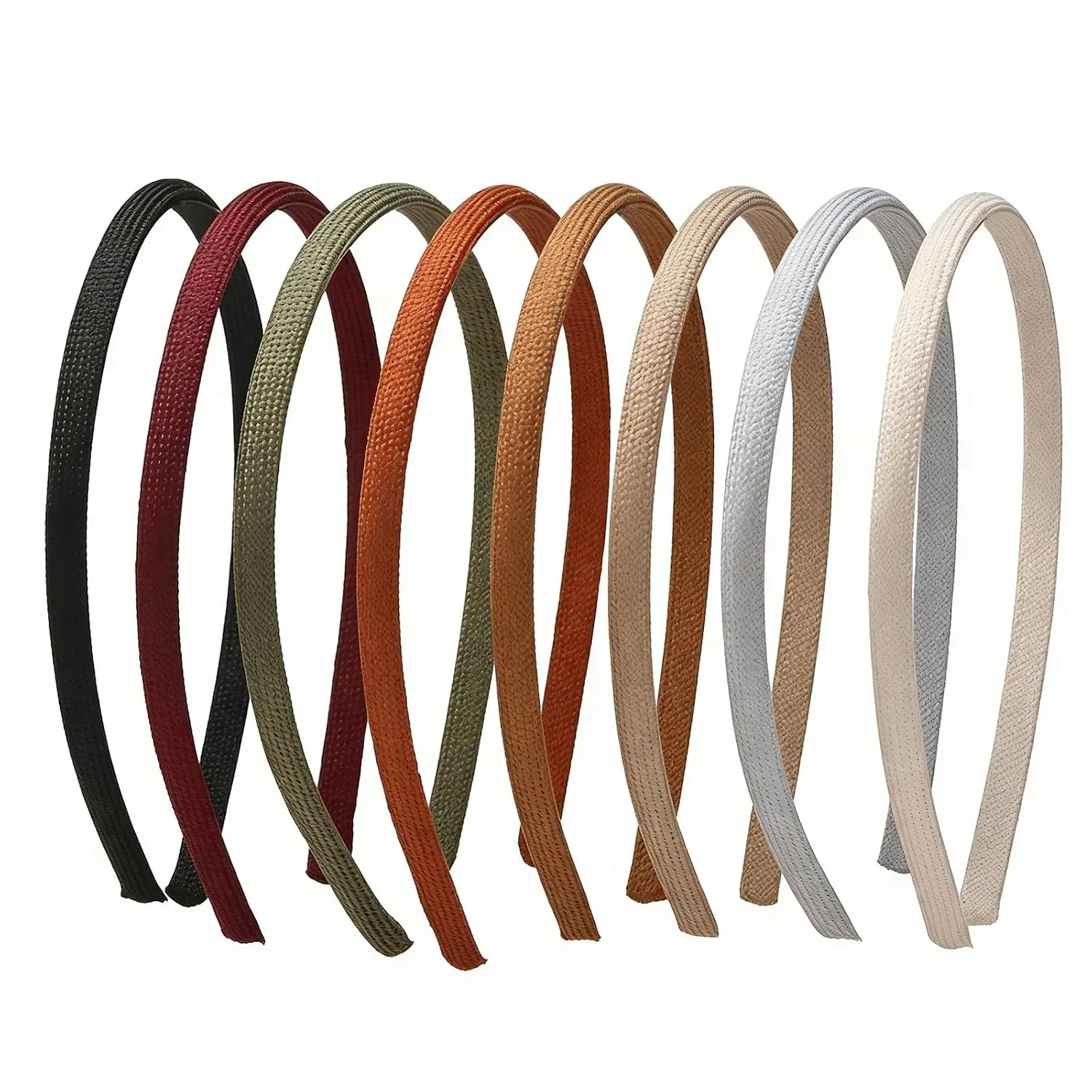 8 Pack Thin Headbands For Women Girls, No   Comfortable Headbands for Women, Non Slip Neutral Colors Soft Fabric Skinny Narrow Hairbands  Bands