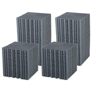 12" x 12" Interlocking Floor Tiles – PVC Soft Cushion Mat,  Non-Slip Drainage Tiles for Garage Floor, Gym, Pool Deck, Patio & Outdoor Shower