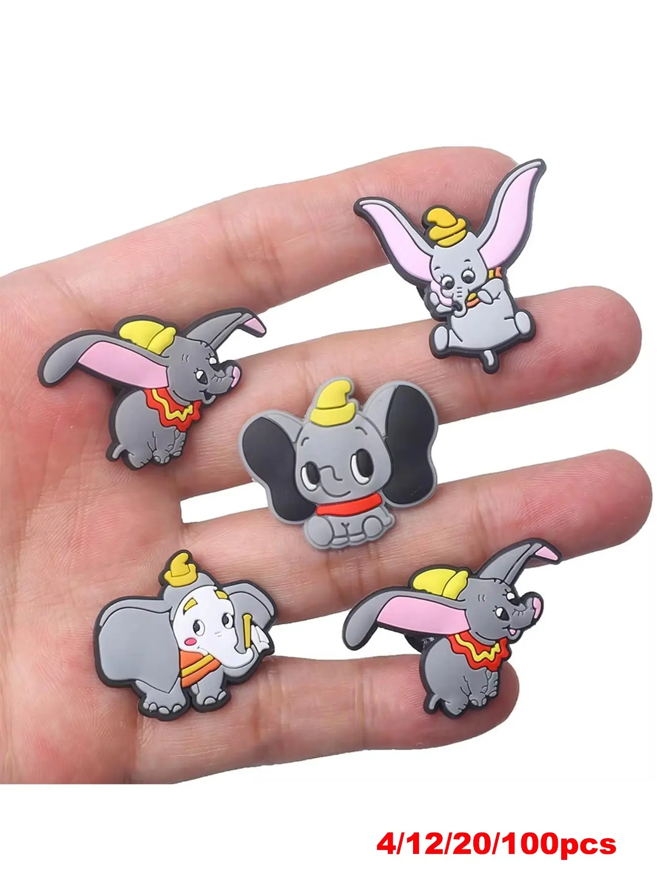 Comfortable Cartoon Elephant Shoe Set, Shoe Accessories, Decor, Cute Shoe Charms, Durable Fashion Design, Ideal Gift for Trendsetters, Casual Wear All Seasons