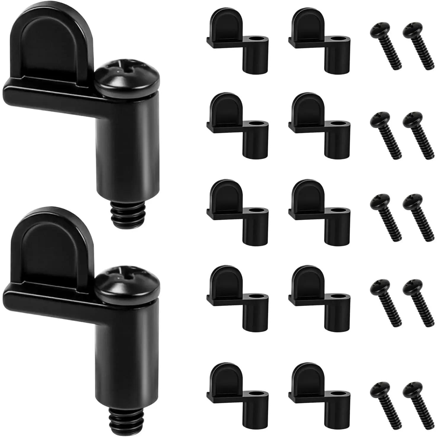 12-Pack 7/16 in Metal Window Screen Clips, Storm Panel & Door Glass Retainer Fasteners, Window & Storm Door Securing Hardware, Storm Doors