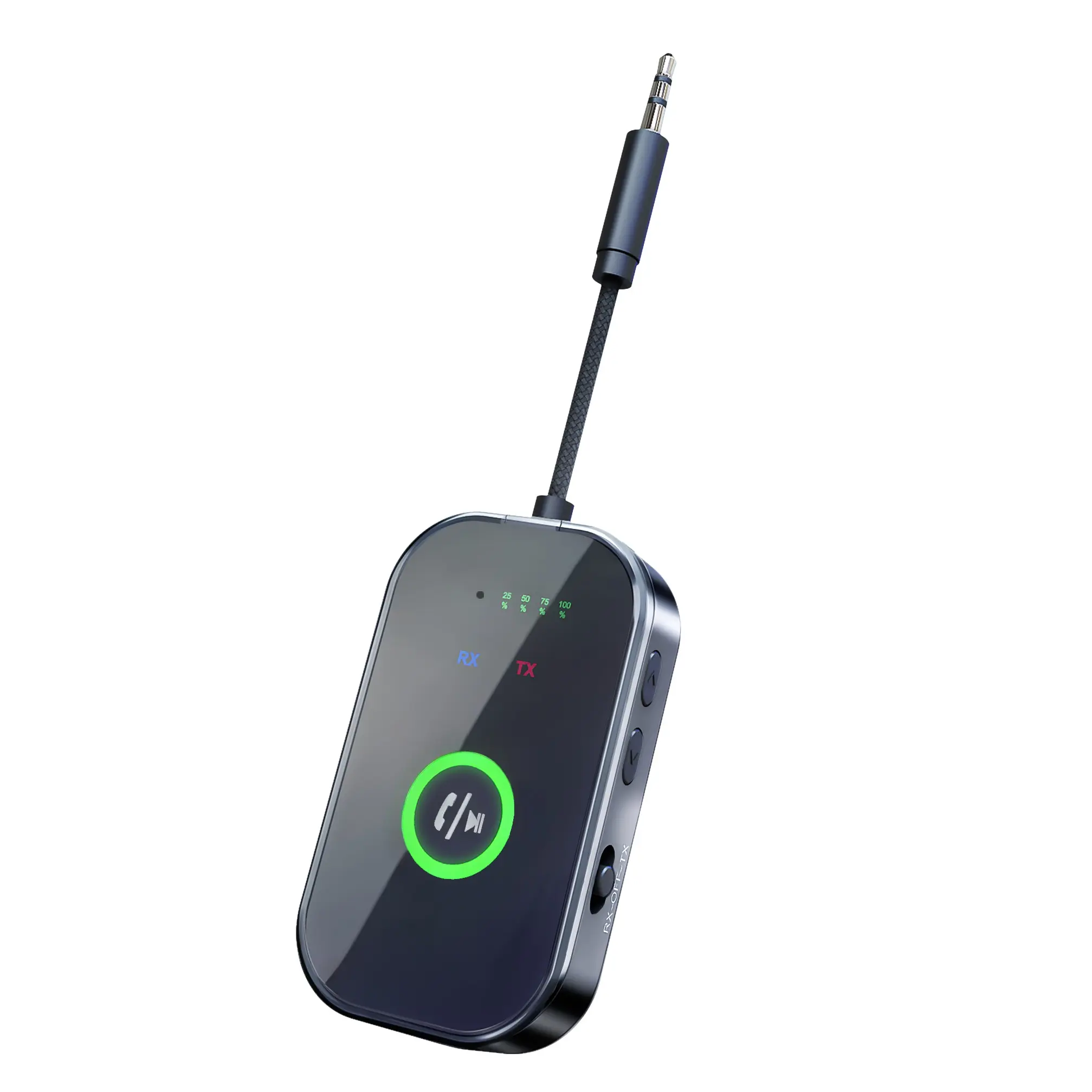 2-in-1 Wireless Bluetooth-compatible Adapter, USB Rechargeable Bluetooth-compatible Transmitter Receiver, Wireless Adapter for Car, TV, Home Stereo System