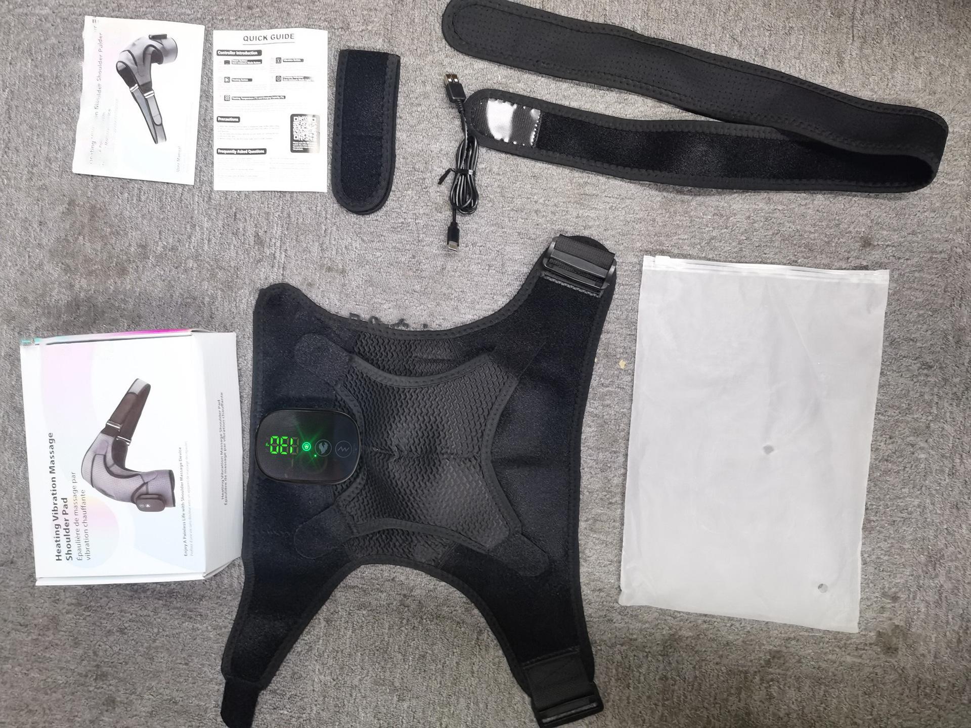 Cross-border heating massage shoulder pads charging heating shoulder pads shoulder periarthritis physiotherapy massager private mold source factory spot clavicular shoulder pad Lightweight Tactical Quick Release Vest clavicular pulls strap