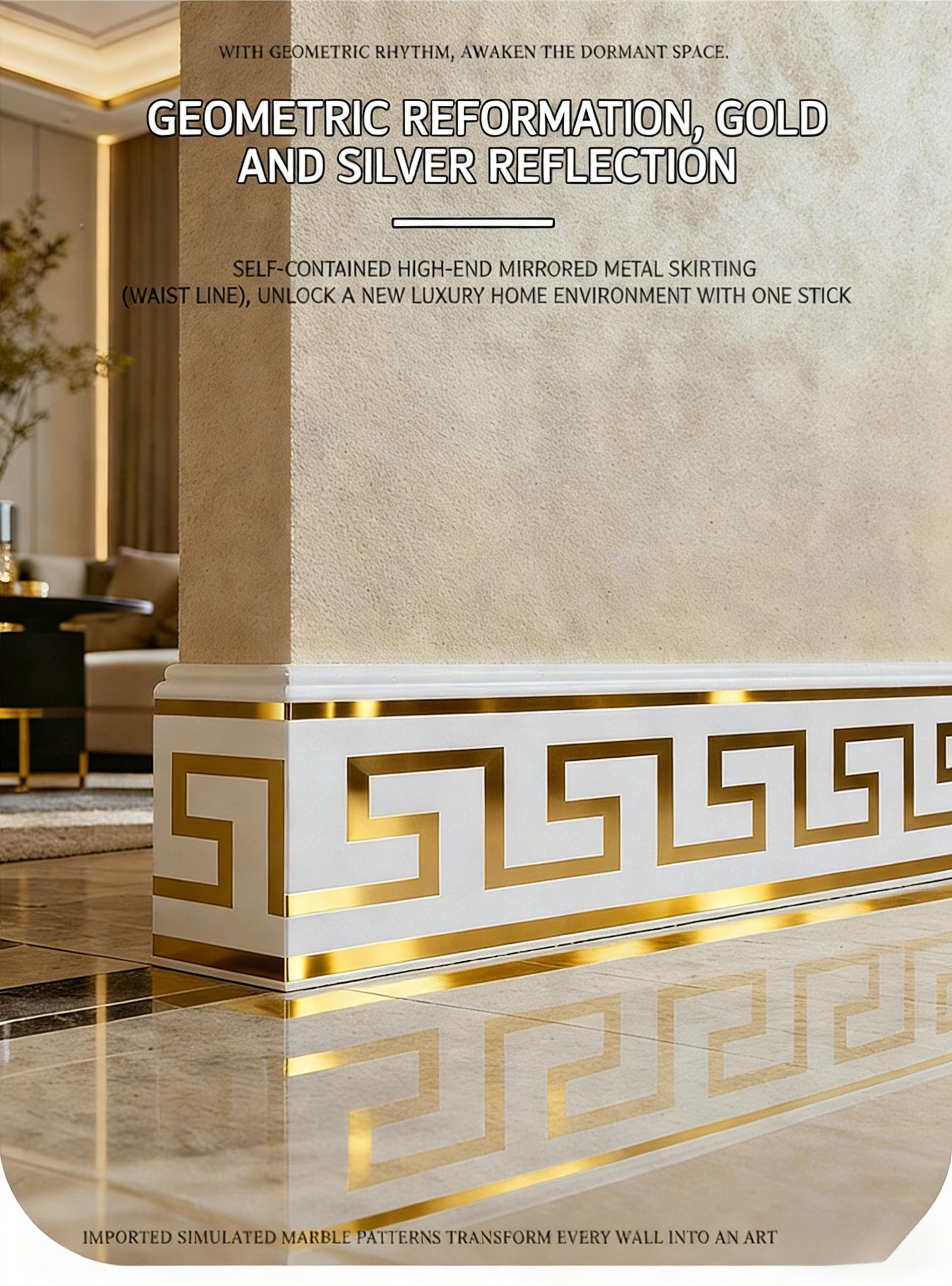 Self-Adhesive PVC Baseboard, Thick Waterproof Vinyl Wall Trim, Peel and Stick Skirting Board, Countertop Edge Guard, Ceiling Corner Molding, Removable Wall Corner Protector, Easy DIY No Tools Installation, 3.94" x 196.85"