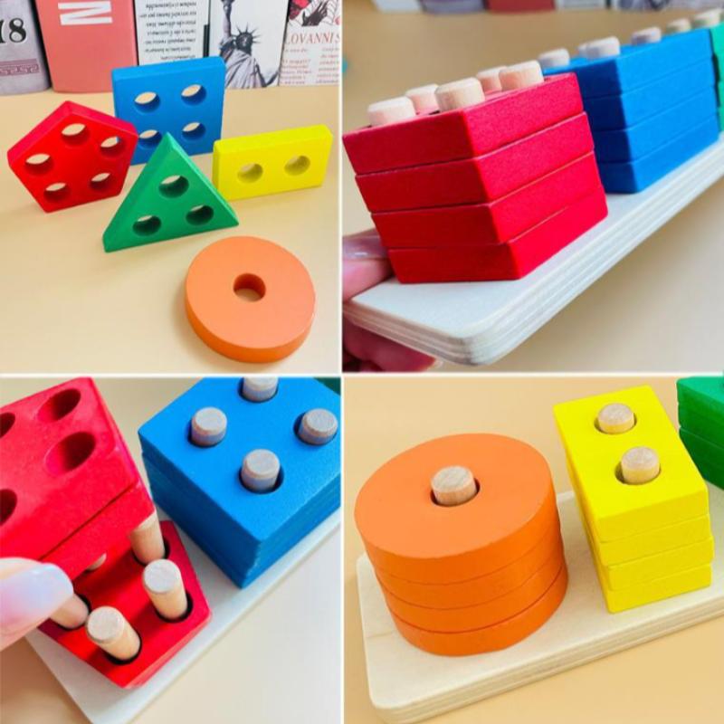 Montessori Toys for Boys & Girls, Birthday Gifts, Wooden Sensory Toys, Unisex Learning Activity Puzzles for Kids
