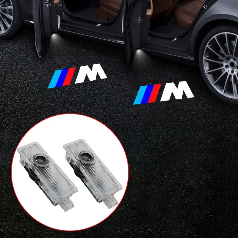 2Pcs Car Door Welcome LED Projector Laser Door Light Car Lighting For BMW M F02 F10 F15 F30 F32 F80 F82 G20 G26 G30 M4 M5 G08 X3 X4 Auto Accessories