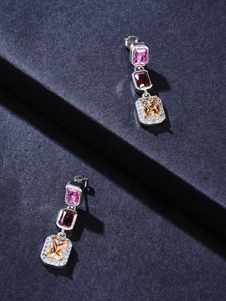 ICED CHICS 1 Pair Colorful Hip-hop Stud Earrings, Elegant and Stylish, Earrings and Trendy Jewelry, High Cost Performance, Perfect for Gifting, Dates, Valentine's Day, Birthday Gifts, High Quality Earrings