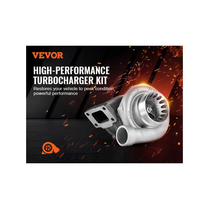 VEVOR Turbo Turbocharger with Gasket Kit, Turbo Charger Replacement for Car Engines, Compatible with 2.5L-6.0L Engine Displacements, Heat Resistance Engine Turbocharger with K418 Alloy Impeller