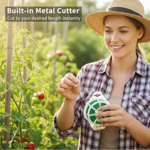 Garden Tie Wire Self-Trimming Band Clipper, Plastic-Coated Iron Wire Climbing Support Binding Line, Garden Bundling Wire Available Now