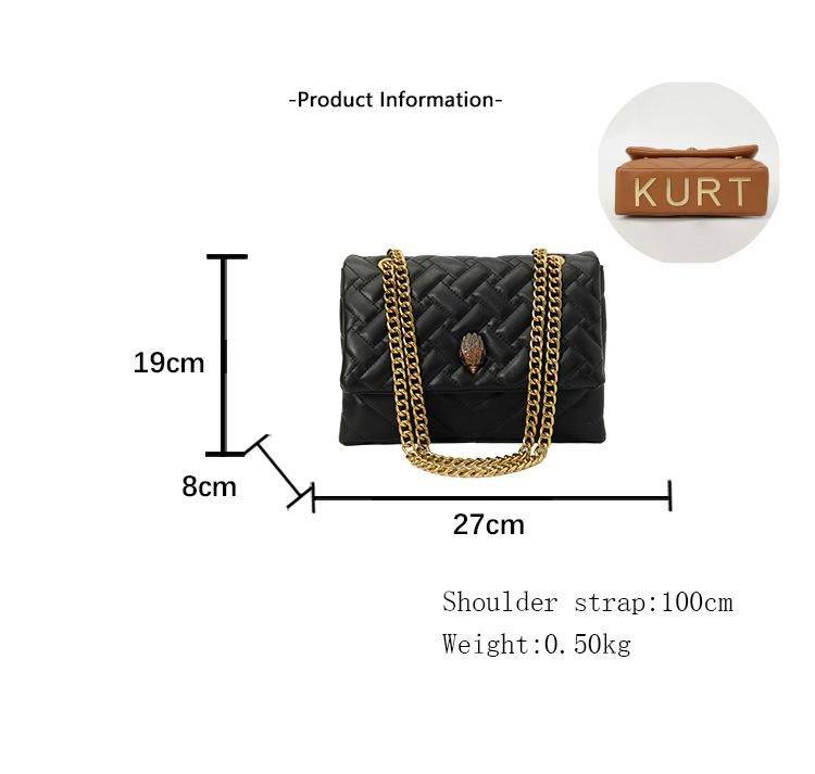 Women's Bag with Unique Quilted Embroidery, Eagle Head Flap Letter Square Bag, Single Shoulder Crossbody Bag for Women
