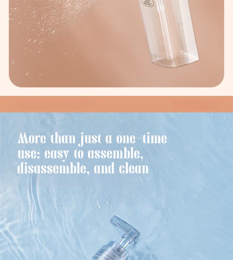 4-in-1 Travel Dispenser Bottle for Toiletries Portable Cosmetic Shampoo Storage Lotion Compact Plastic Container Wholesale Easy Press Smooth Flow