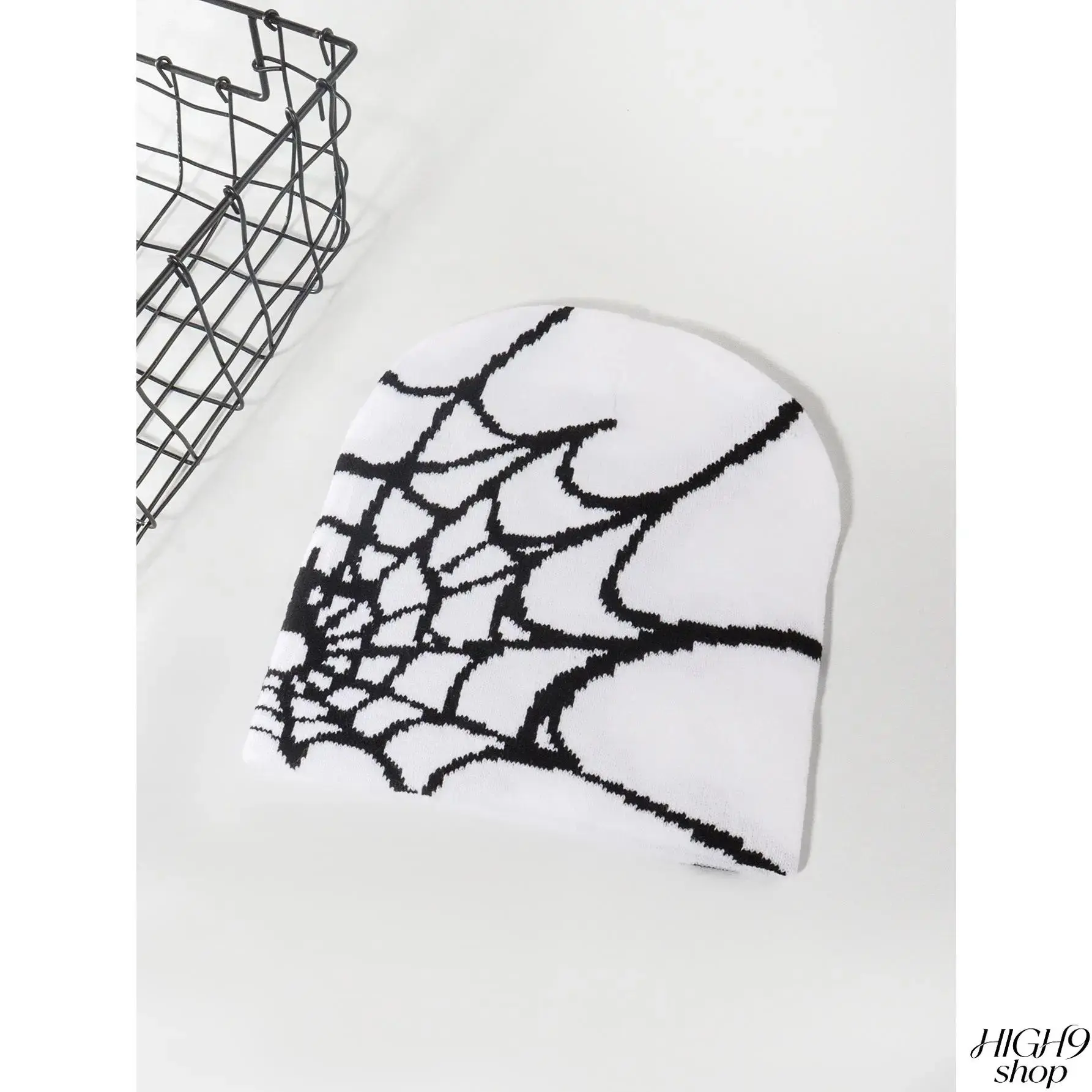 2026 New Y2K Spider Web Jacquard Knit Beanie Hat, Gothic Street Style Warm Winter Skull Cap, Trendy Outdoor Sports Headwear For Women Daily Casual Wear
