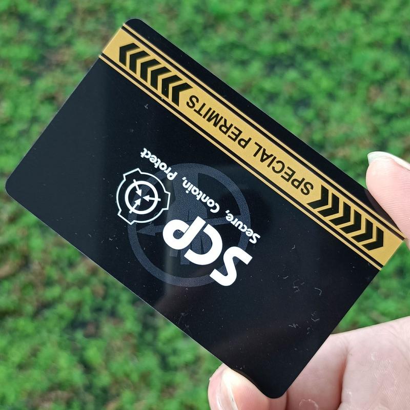 Alpha-1 SCP Foundation Id Keycard, 1 Count Mobile Task Forces Security Guard Cosplay Card, Creative Cosplay Card for Home Party Family Gathering, Cosplay Accessories