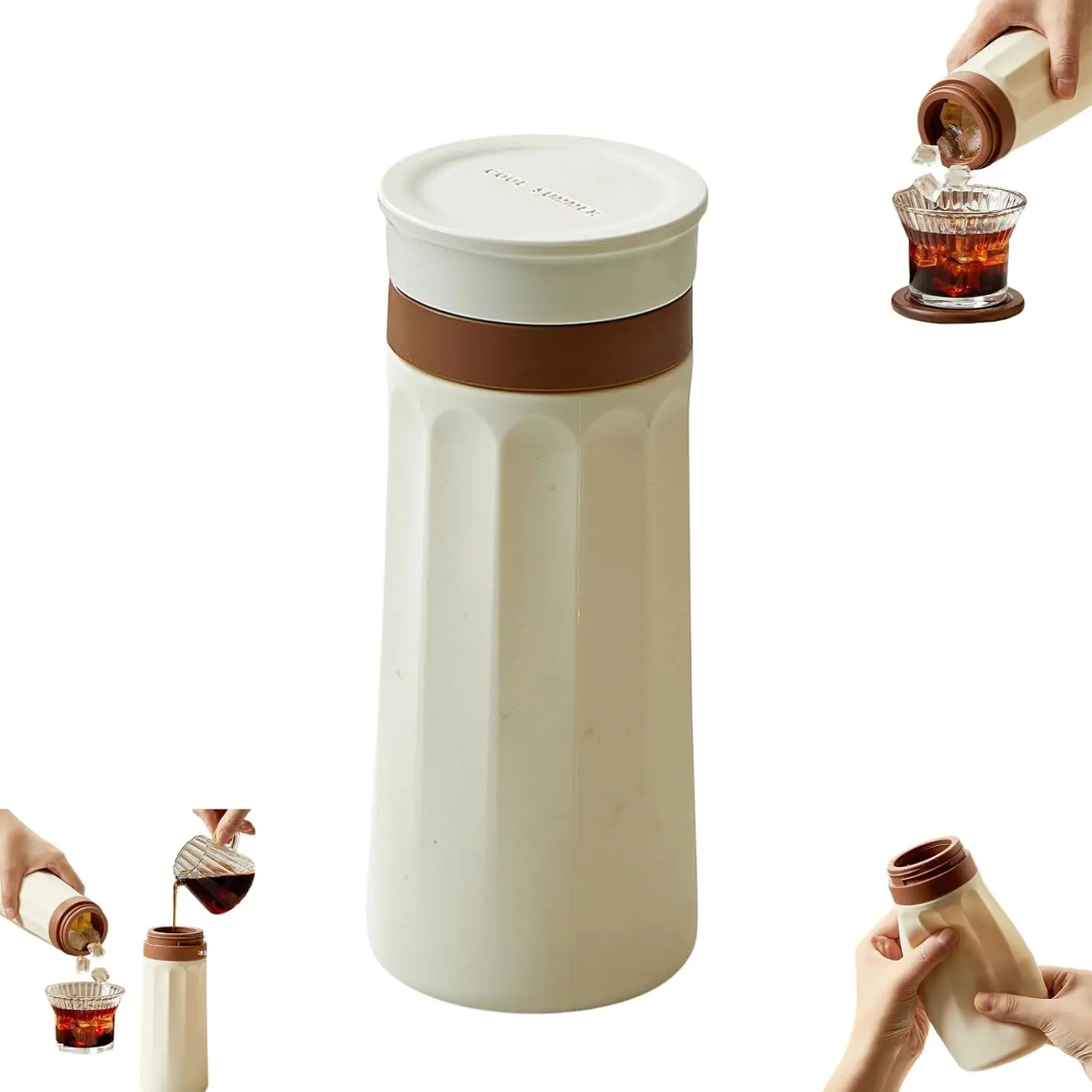 2-In-1 Silicone Ice Cube Tumbler, Portable Ice Tray & Drinking Cup, Squeeze Design, Easy-Release Ices for Cocktails, Whiskey, Coffee, Home Outdoors