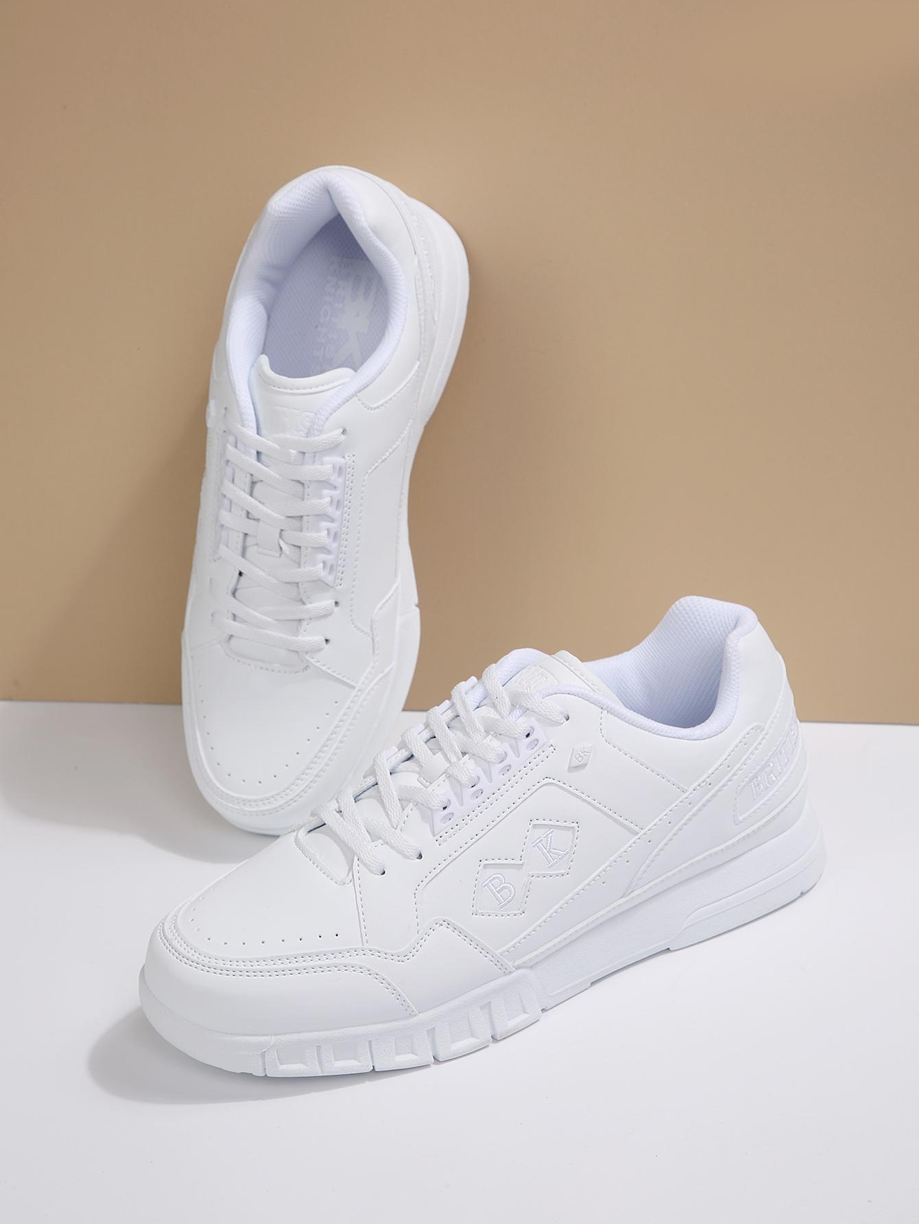 British Knights White Sneakers for Men Clean Minimalist Shoes for Daily Outfits, Casual Looks BK Everyday Trainers Sneakers for Work Affordable White Sneakers Men