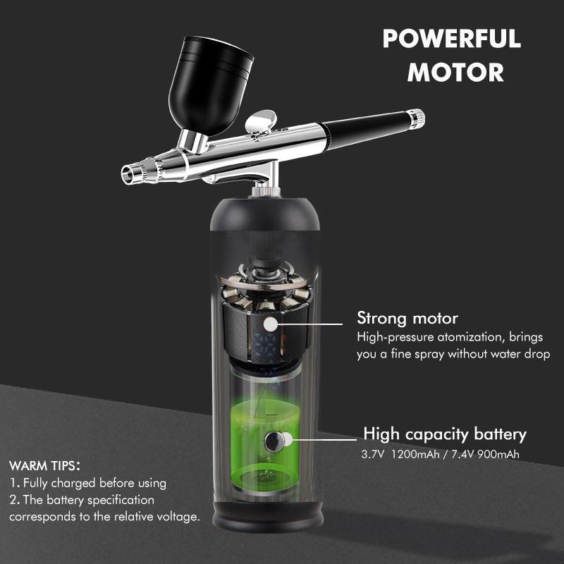 Airbrush Pen Kit With Compressor,Rechargeable High Pressure Air Brush Set Cordless Airbrush Kit with 0.3mm Nozzle for Painting,Doodling,Coloring,Cake Decor,Makeup,Modeling, Expert Airbrush Kit